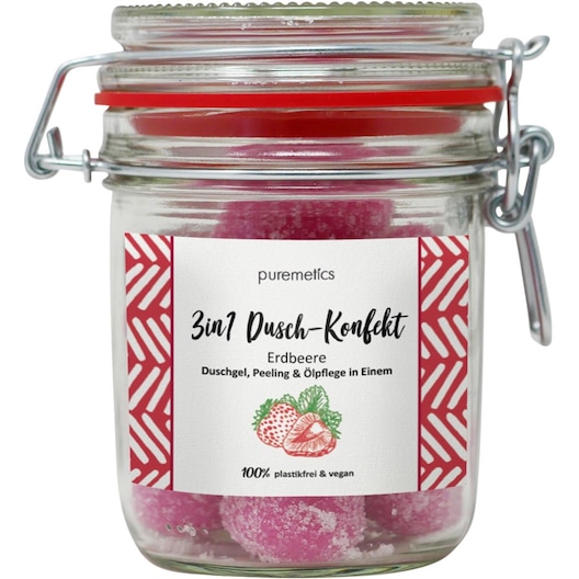 puremetics 3in1 Duschpflege Dusch-Konfekt Erdbeere Bodylotion Damen 200 g