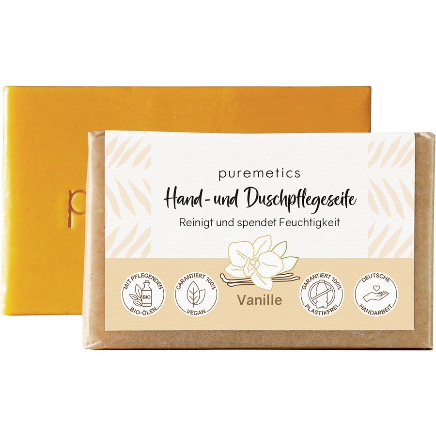 puremetics Natural soaps Sapone per mani e doccia alla vaniglia