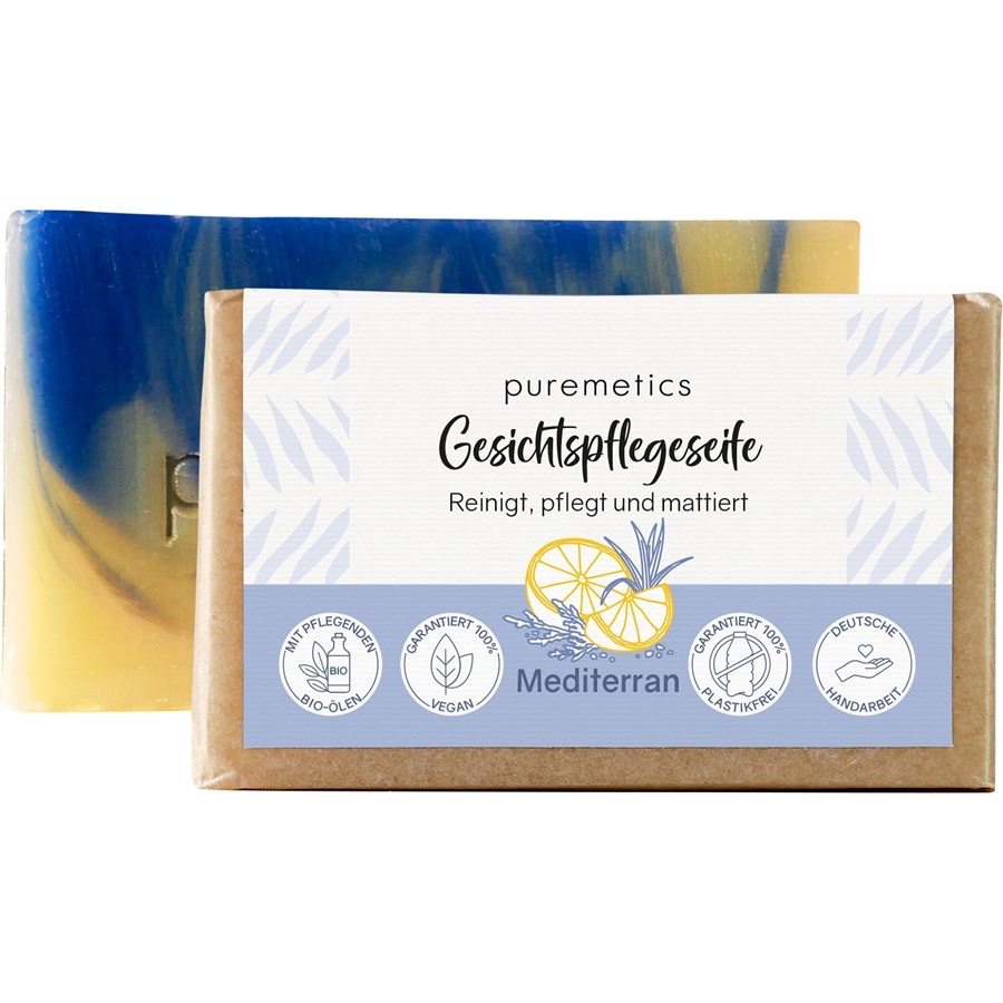 puremetics Natural soaps Sapone mediterraneo per il viso