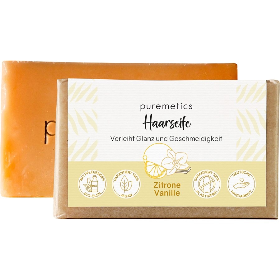 puremetics Natural soaps Sapone per capelli alla vaniglia e limone