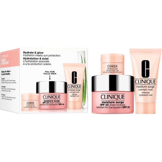 Clinique Hudpleje Fugtighedspleje Hydrate & Glow Sun Moisture Surge™ SPF 25 Sheer Hydrator 50 ml + Moisture Surge™ Overnight Mask 30 ml + All About Eyes™ 5 ml 1 Stk. (318,00 kr / 1 stk.)