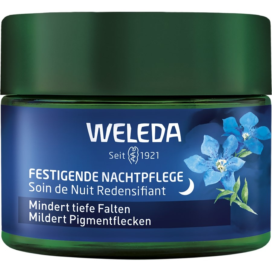 Weleda Night Care Trattamento notturno rassodante Genziana blu e Stella alpina