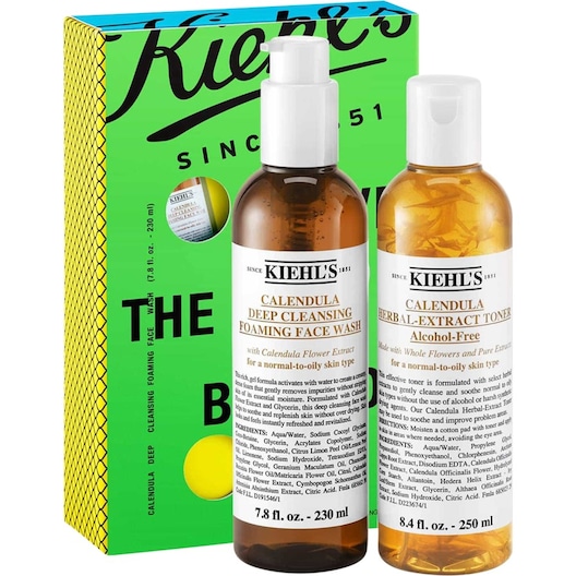 Kiehl's Ansigtspleje Hudrensning Gavesæt Calendula Deep Cleansing Foaming Face Wash 230 ml + Calendula Herbal-Extract Toner Alcohol-Free 250 ml 1 Stk. (562,00 kr / 1 stk.)