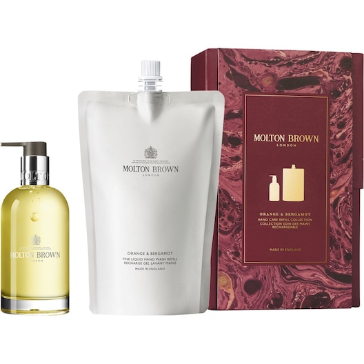 Molton Brown Collection Appelsin & bergamot Håndpleje refill gavesæt Noble håndsæbe glasflaske 200 ml + refill-pakke Noble håndsæbe glasflaske 400 ml 1 Stk. (489,00 kr / 1 stk.)