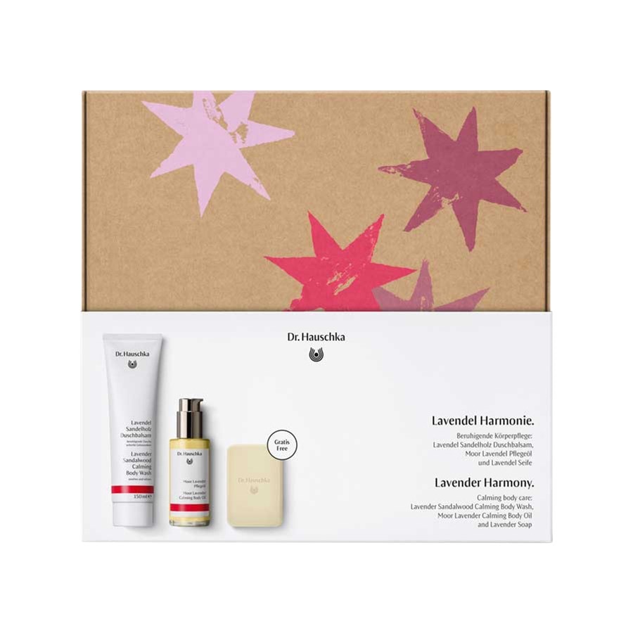 Dr. Hauschka Weihnachten Lavendel Harmonie Geschenkset Lavendel Sandelholz Duschbalsam 150 ml + Moor Lavendel Pflegeöl 75 ml + Lavendel Seife 60 g / 1 Stk.