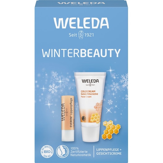 Weleda Ansigtspleje Intensive care Winter Beauty gavesæt Coldream 30 ml + Everon Lip Care 4,8 g 1 Stk. (61,00 kr / 1 stk.)