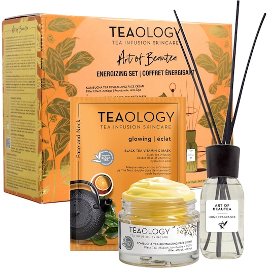 Teaology Pleje Ansigtspleje Begrænset udgaveKombucha Tea Energising Set Kombucha Tea Revitalising Face Cream 50 ml + Vitamin C Face Mask 21 ml + Flower Tea Fragrance Diffuser 1 Stk. (370,00 kr / 1 stk.)