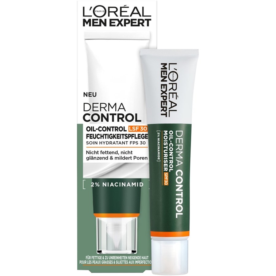 L’Oréal Paris Men Expert Gesichtspflege Derma Control Oil-Control Feuchtigkeitspflege LSF 30 40 ml