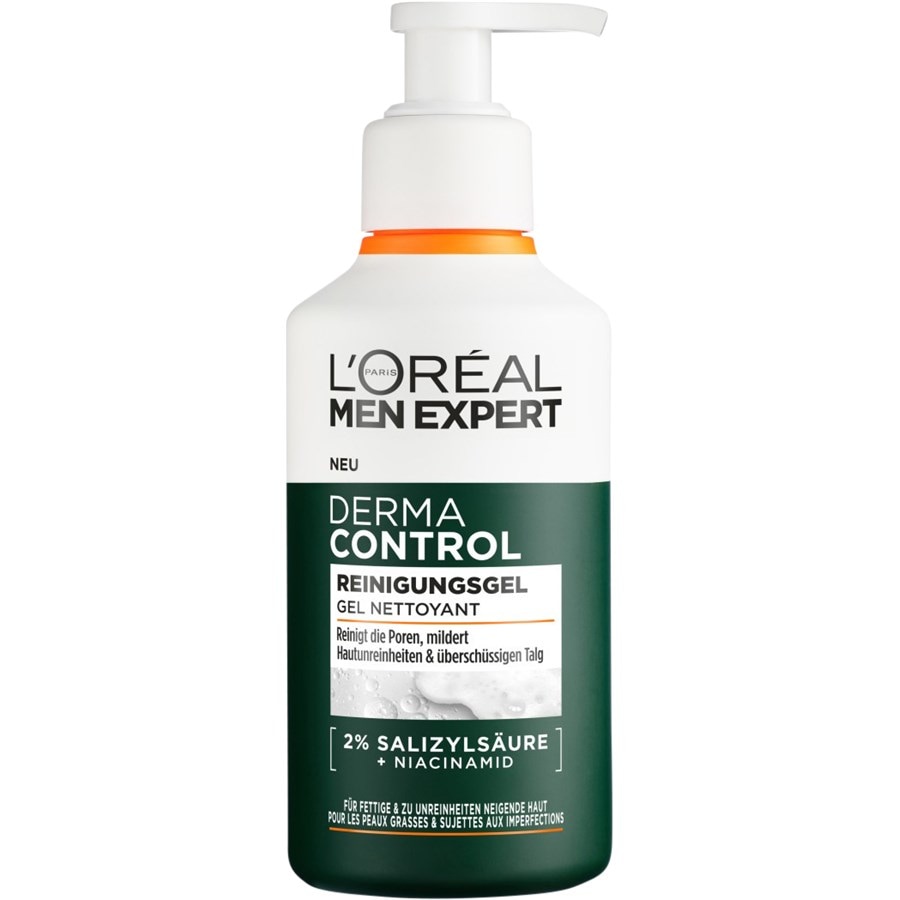 L’Oréal Paris Men Expert Gesichtspflege Derma Control Reinigungsgel Reinigungsgel 260 ml + Niacinamide Anti-Unreinheiten Serum 30 ml + S.O.S. 2in1 Anti-Pickel Paste 45 ml / 1 Stk.