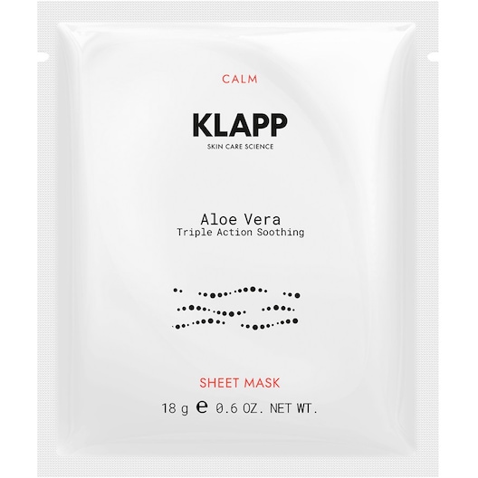 KLAPP Hud naturlig Aloe Vera Triple Action Soothing Sheet Mask Sheet-masker Unisex