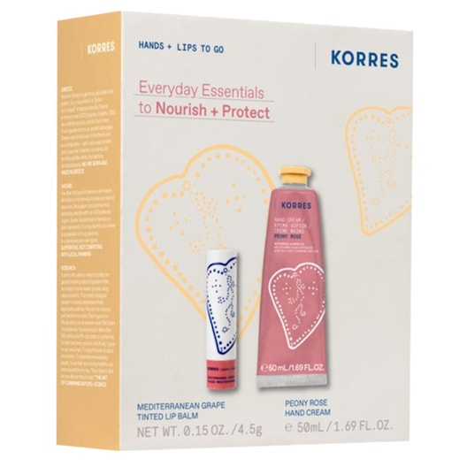Korres Håndpleje Everyday Essentials hånd- og læbeplejesæt Peony Rose Håndcremer Female