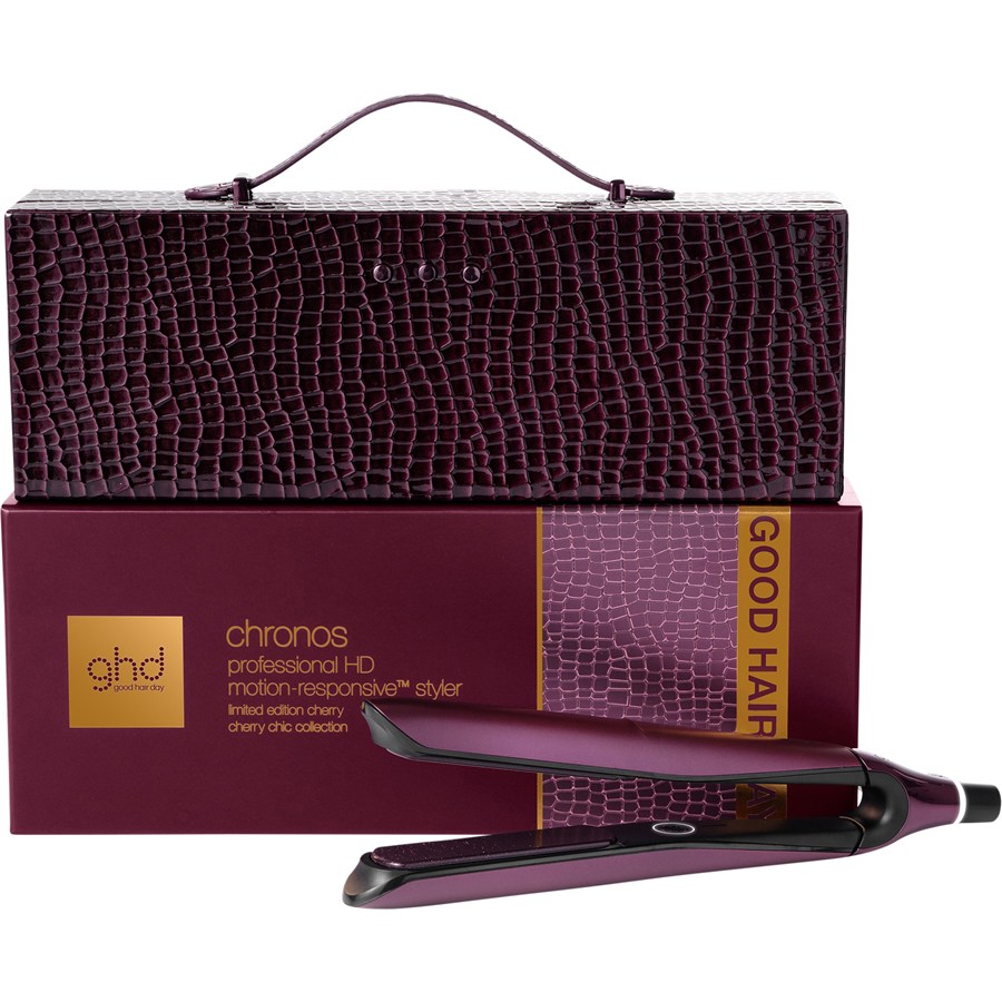ghd Glätteisen Cherry Chic chronos Styler – Limitierte Edition ghd chronos professional HD Motion-Responsive Styler in Kirschton + luxuriöser Case / 1 Stk.