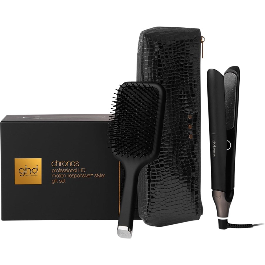 ghd Glätteisen ghd chronos Styler Geschenkset ghd chronos professional HD Motion-Responsive Styler + the all-rounder - paddle brush + Hitzeschutz-Tasche / 1 Stk.