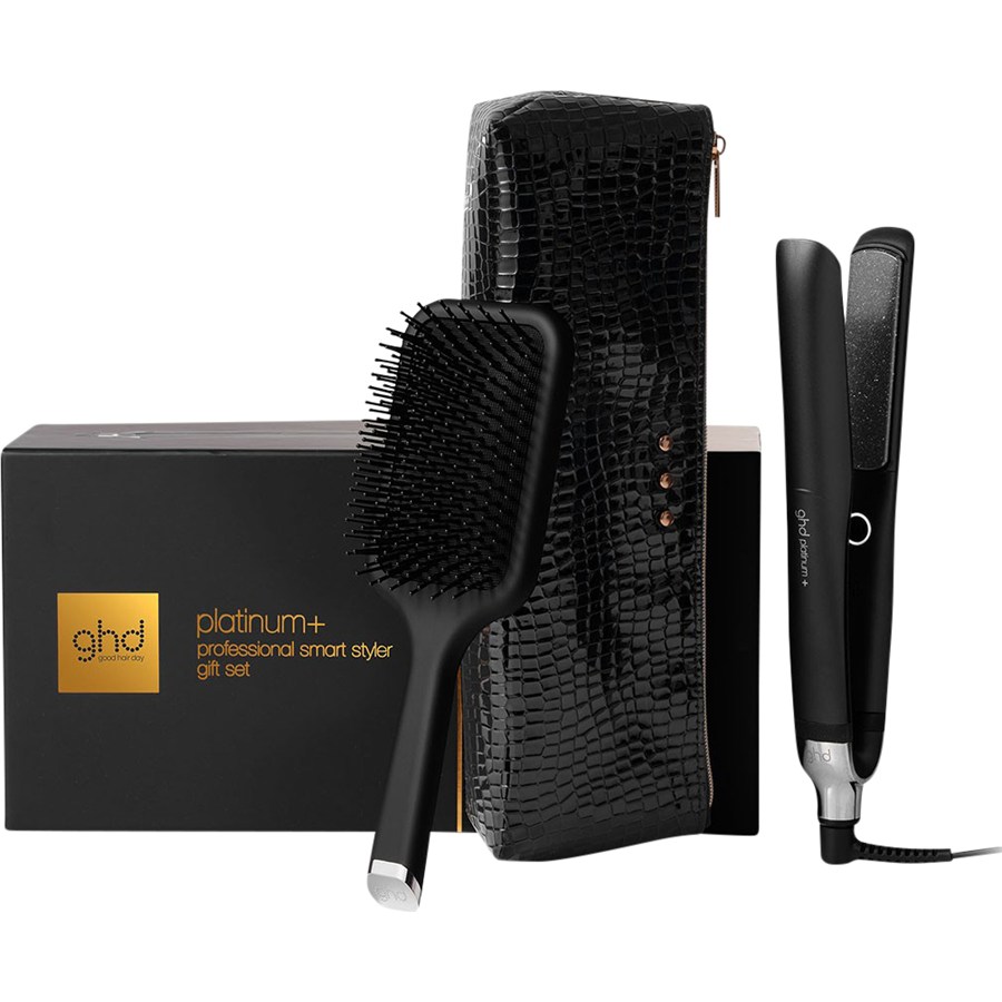 ghd Glätteisen ghd platinum+ Styler Geschenkset platinum+ professional smart Styler + the all-rounder - paddle brush + Hitzeschutz-Tasche / 1 Stk.