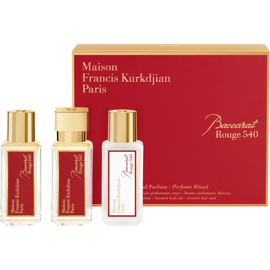 Maison Francis Kurkdjian Baccarat Rouge 540 Perfume Ritual Set Eau de Parfum 35 ml + Hair Mist 35 ml + Body Oil 35 ml / 3 x 35 ml