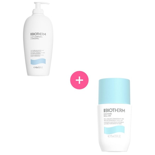 Biotherm Lait Corporel Anti-Desséchant 400 ml + Deo Pure Roll-On 75 Bodylotion Damen 1 ct