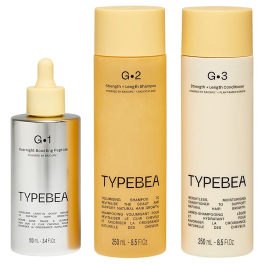 TYPEBEA Haarserum Haaröl & G1 Overnight Boosting Peptide 100 ml + Shampoo Conditioner G2 Strength Length 250 G3 Damen 1 ct