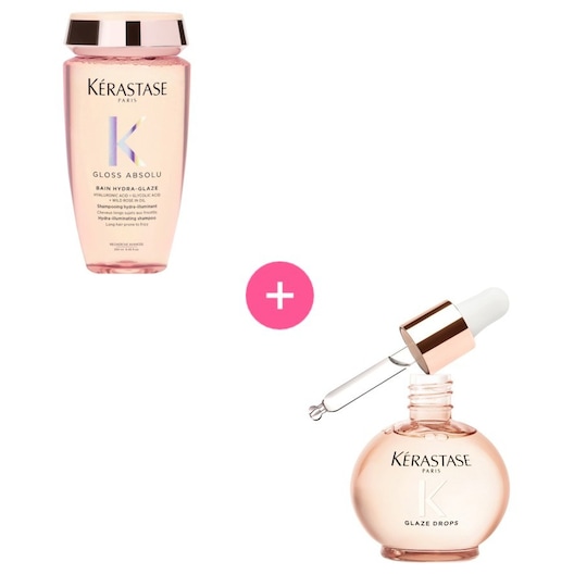 Kérastase Gloss Absolu Bain Hydra-Glaze 250 ml + Glaze Drops 45 Feuchtigkeitsshampoo Damen 1 ct