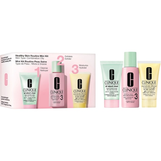 Clinique 3-faset systempleje Healthy Skin Routine Type 3 Mini Kit Ansigtssæbe Unisex