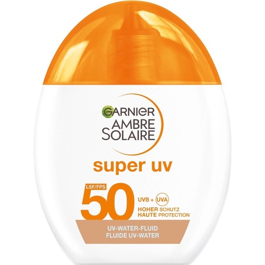 GARNIER Ambre Solaire Super UV UV-Water-Fluid Glow LSF 50 Sonne Unisex 40 ml