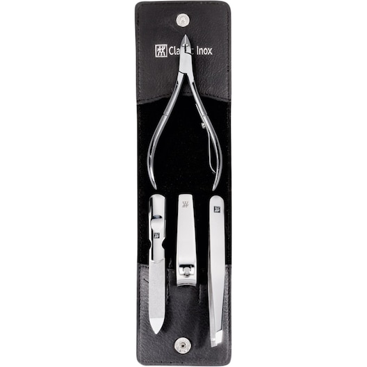 Zwilling Beauty Nagelknipser Maniküre Pediküre Set 4tlg. mit Nagelknipser, Leder, schwarz Nagelfeilen Unisex 1 ct