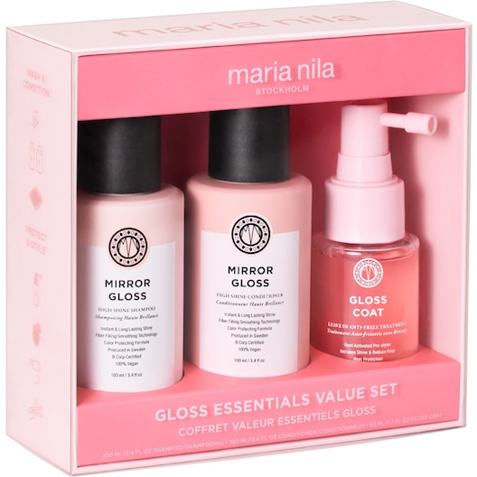 Maria Nila Mirror Gloss Travel Essentials Value Set Hydraterende shampoo Unisex