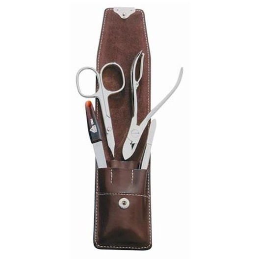 ERBE Manicure Etuis Country Etui, 4-delt, brun Negleplejetilbehør Unisex