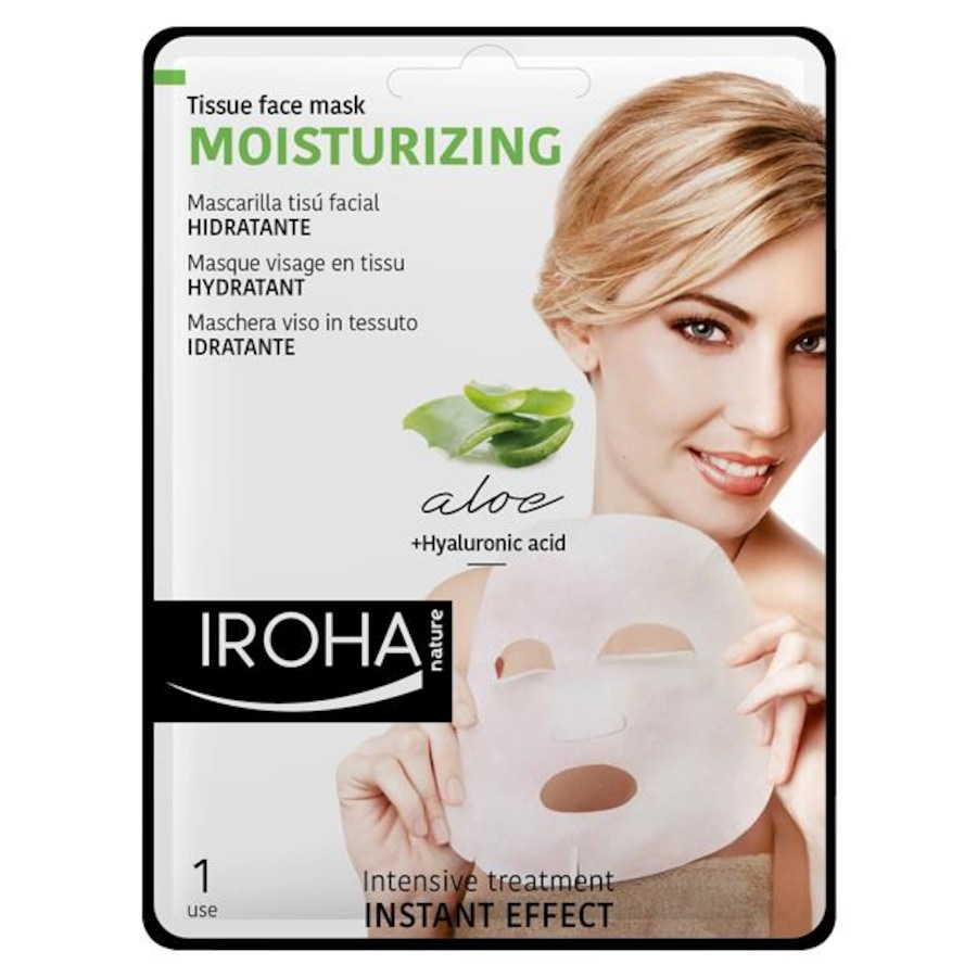 Iroha Cura del viso Maschera all'aloe tè verde e zenzero