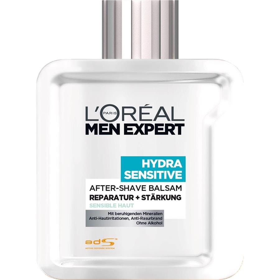 L’Oréal Paris Men Expert Bart & Rasurpflege Hydra Sensitive - After-Shave Balsam - Reparatur + Stärkung - Sensible Haut 100 ml