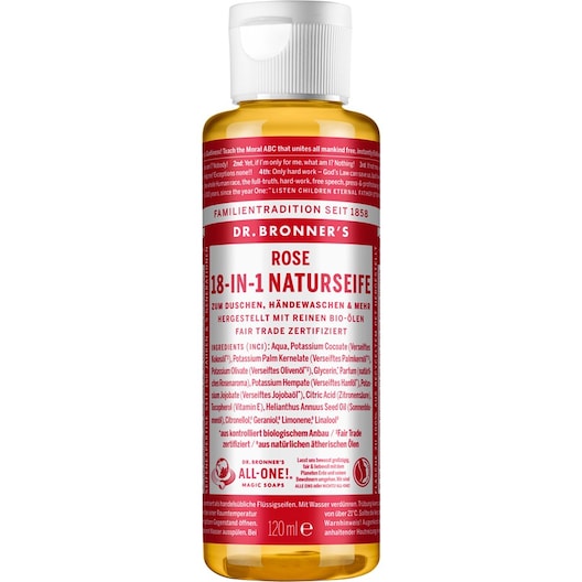 Dr. Bronner's Flydende sæber Rose 18-in-1 Natural Soap Rens Female 120 ml