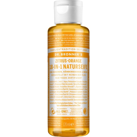 Dr. Bronner's Flüssigseifen Zitrus-Orange 18-in-1 Naturseife Pflege Damen