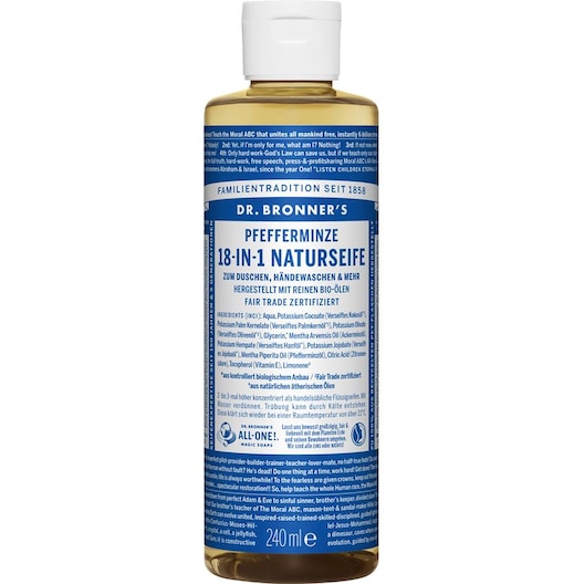 Dr. Bronner's Flüssigseifen Pfefferminze 18-in-1 Naturseife Pflege Damen