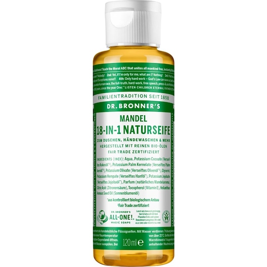 Dr. Bronner's Flydende sæber Almond 18-in-1 Nature Soap Pleje Female 120 ml