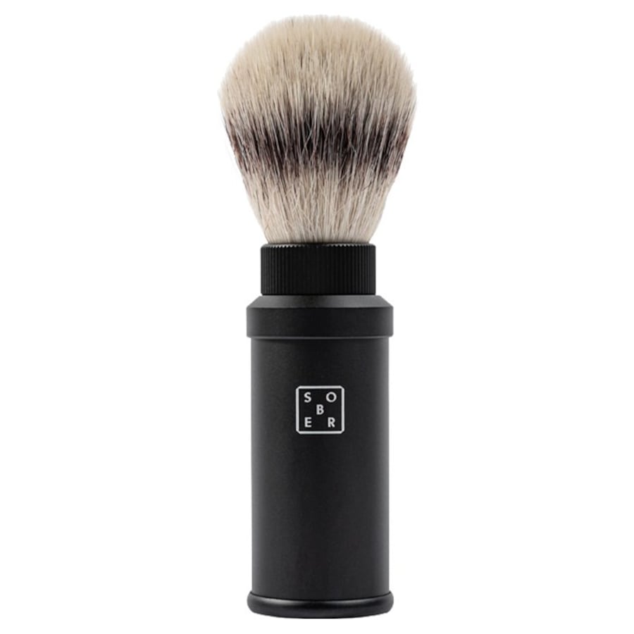 sober Shaving Pennello da barba alluminio nero