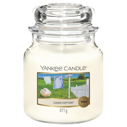 Yankee Candle Rumdufte Duftende stearinlys Clean Cotton 411 g (314,00 kr / 1 kg)