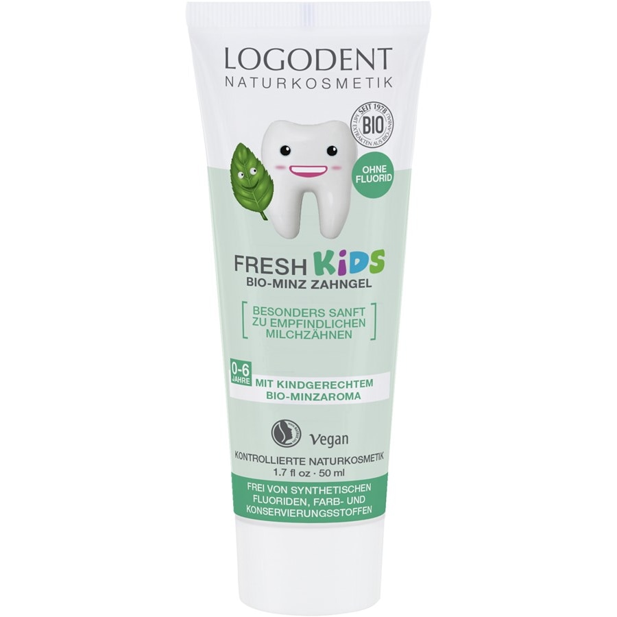 Logona Igiene dentale Gel dentifricio alla menta bio Fresh Kids per bambini