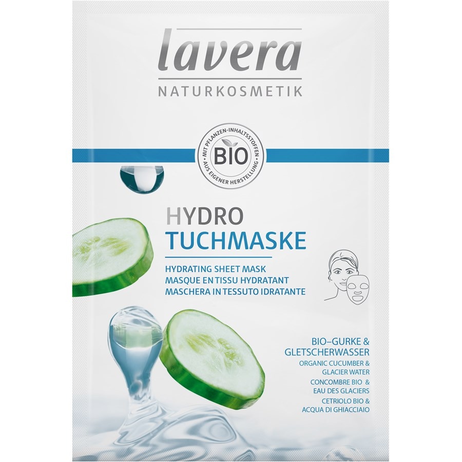 Lavera Maschere Cetriolo biologico e acqua del ghiacciaio Cetriolo bio e acqua di ghiacciaio