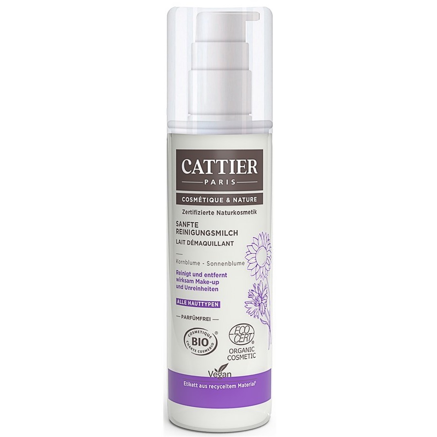 Cattier Agente cosmetico Fiordaliso e girasole Latte detergente delicato Caresse d'Herboriste