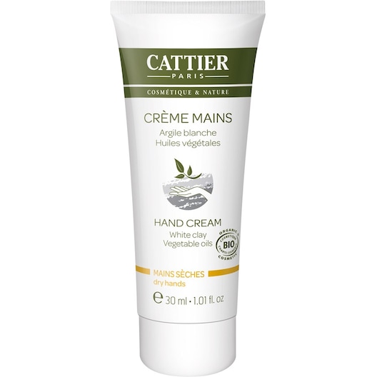 Cattier Sundhed Kosmetisk middel Hvidt kosmetisk lerHåndcreme til tørre hænder 30 ml