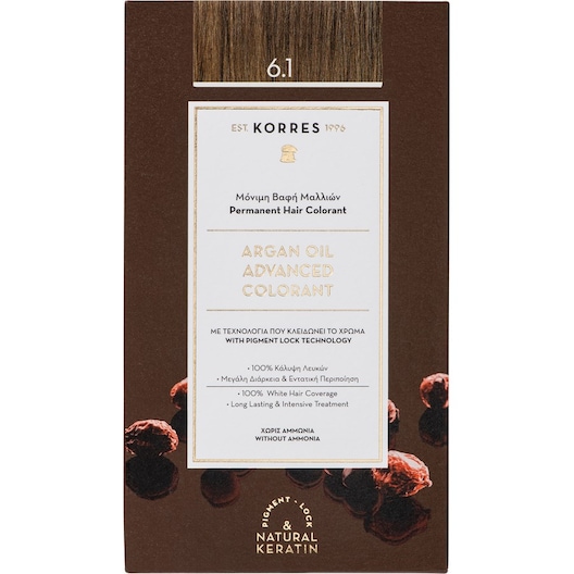 Korres Arganolie - farvning og pleje Permanent Hair Colorant Hårfarve Female 145 ml