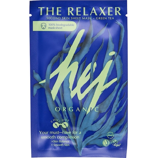 Hej Organic Masker og skrubber The Relaxer Second Skin Sheet Mask Female 22 g