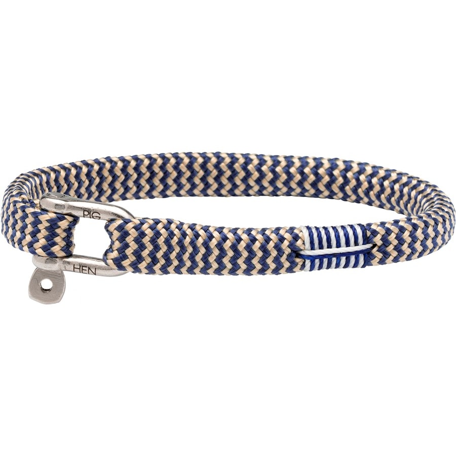 Pig & Hen Rope Bracelets Navy-sabbia Argento Vicious Vik