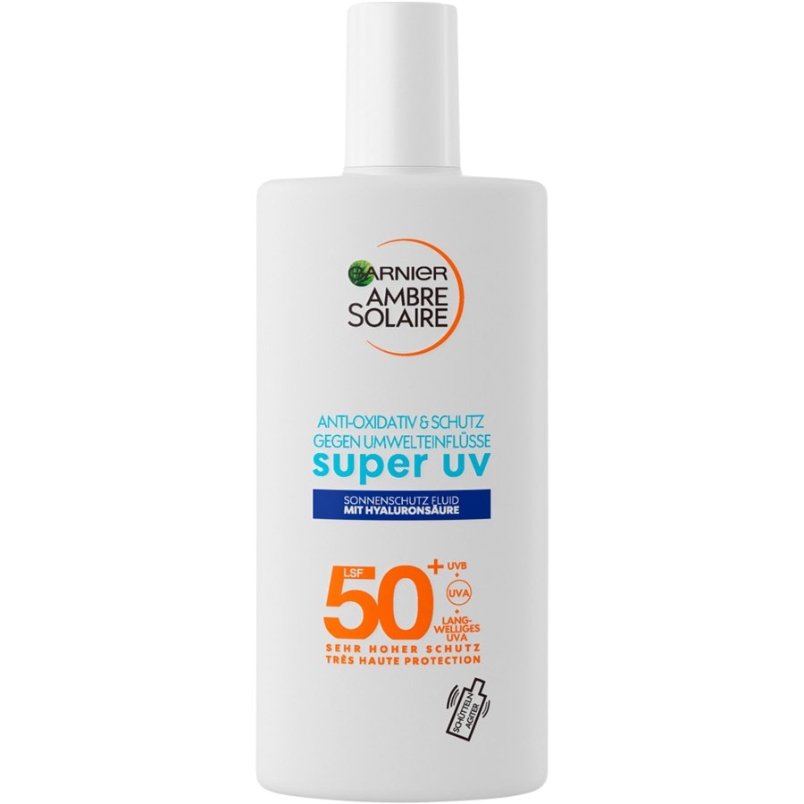 Garnier Ambre Solaire Sensitive Expert+ Gesichtsfluid LSF 50+ – Ultraleichter UV-Schutz Mit Hyaluron, 40 Ml